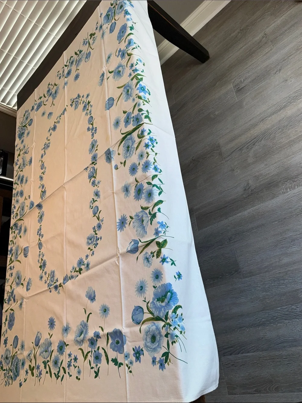 Vintage blue floral